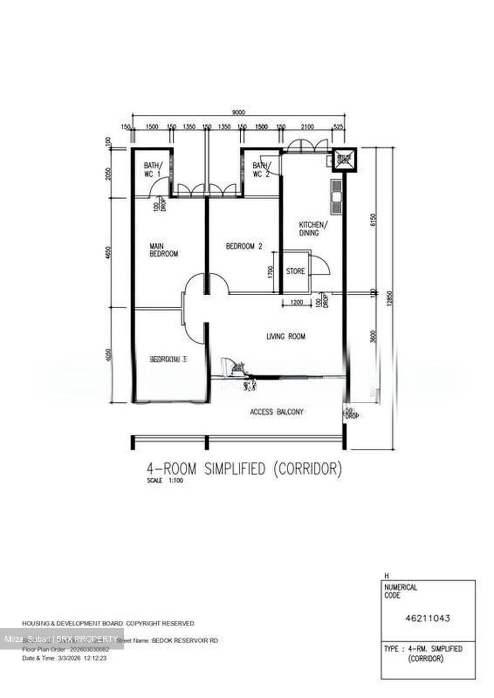 Blk 132 Eunos Spring (Bedok), HDB 4 Rooms #531178261